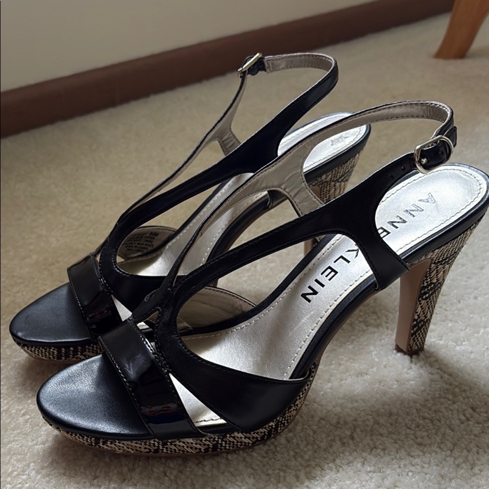 Calvin Klein Black High Heel Slingbacks